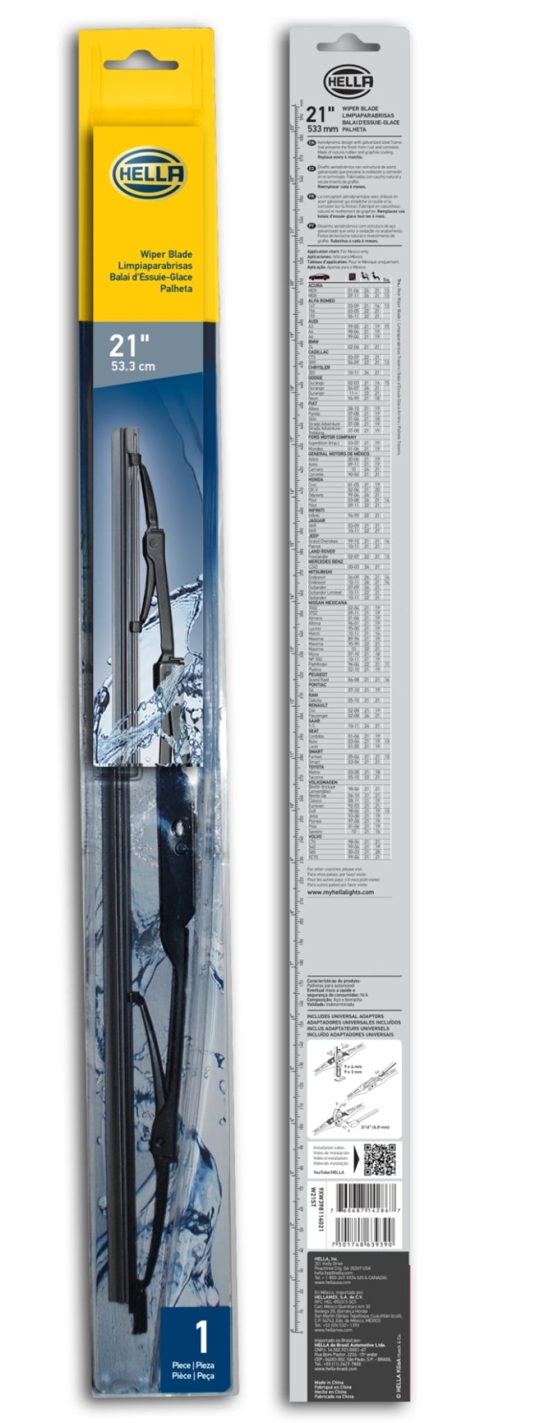 Hella - Hella Standard Wiper Blade 21in - Single - Demon Performance