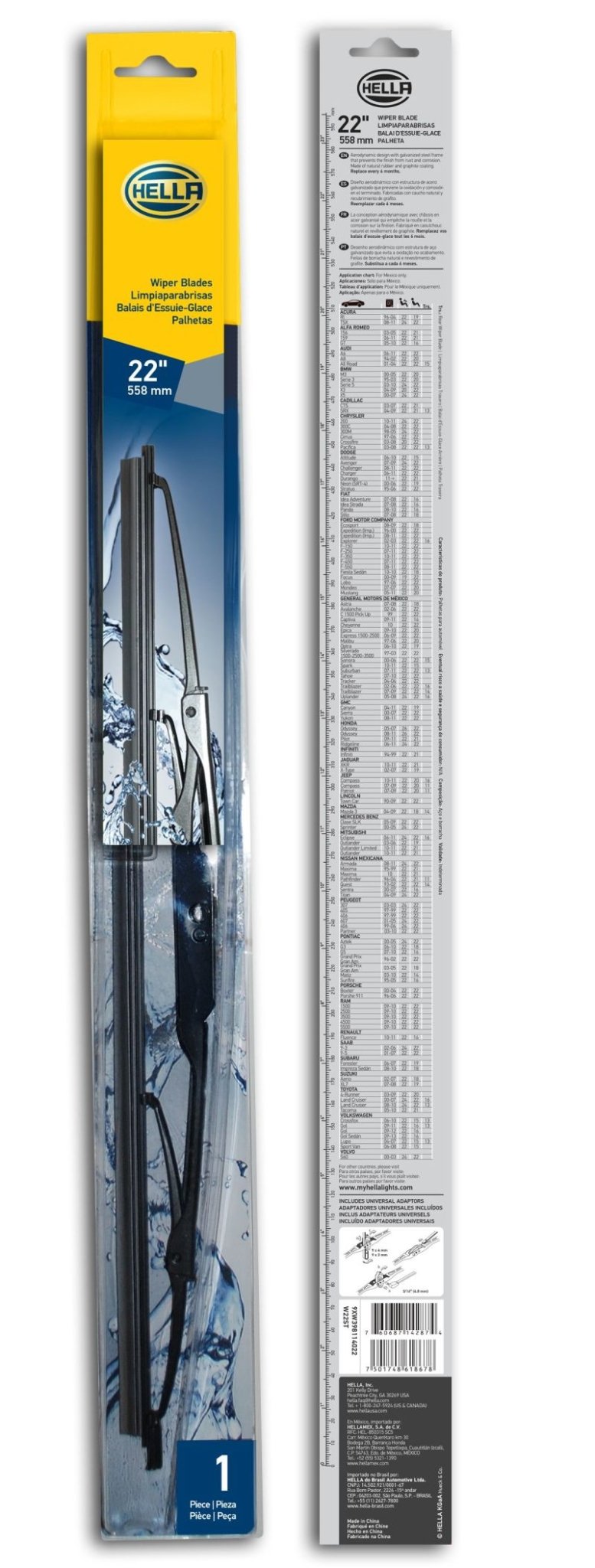 Hella - Hella Standard Wiper Blade 22in - Single - Demon Performance