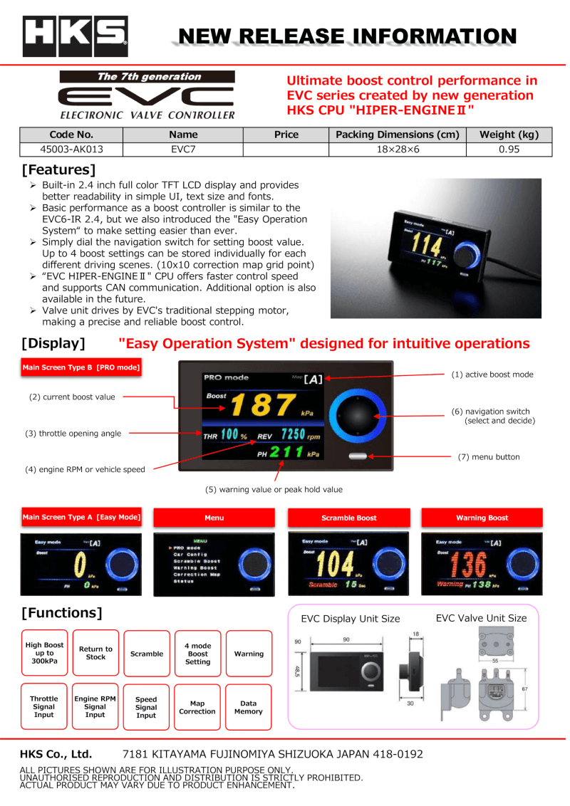 HKS - HKS EVC7-IR 2.4 - Demon Performance