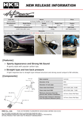 HKS - HKS Hi-Power Muffler 2014+ Honda Fit Sport GK5 w/ Carbon Tips - Demon Performance