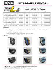HKS - HKS Hi-Power SPEC-L Tail Tip Cover - Carbon - Demon Performance