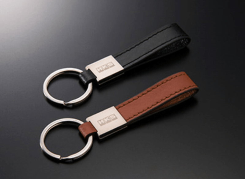 HKS - HKS HKS LEATHER KEYRING CAMEL - Demon Performance