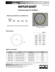 HKS - HKS Muffler Gasket 75mm ID 83.8mm OD - Demon Performance