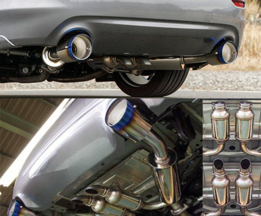 HKS - HKS Q50 VQ37 Dual Hi-Power Titanium Tip Catback Exhaust - Demon Performance