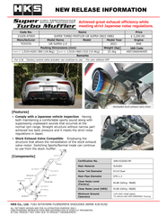 HKS - HKS SUPER TURBO MUFFLER GR SUPRA DB22 DB82 B48 - Demon Performance