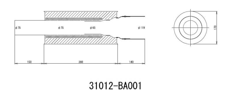 HKS - HKS Universal Carbon-Ti Cat-back Exhaust - 170mm Shell/75mm Diameter - Demon Performance