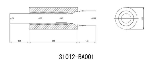 HKS - HKS Universal Carbon-Ti Cat-back Exhaust - 170mm Shell/75mm Diameter - Demon Performance
