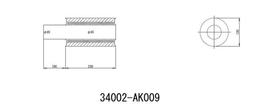 HKS - HKS UNIVERSAL EX H/M SUS 130 - 65 w/o tail (MOQ: 8pcs) - Demon Performance