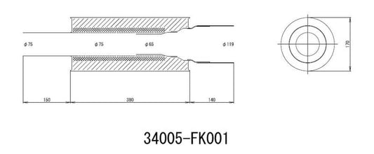 HKS - HKS Universal Stainless Hi Power 170mm Titanium Muffler - Demon Performance