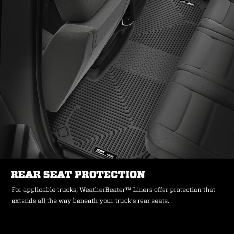 Husky Liners - Husky Liners 09 - 10 Dodge Ram 1500/2500/3500 WeatherBeater Front Row Black Floor Liners - Demon Performance