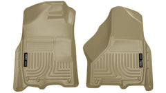 Husky Liners - Husky Liners 09 - 10 Dodge Ram 1500/2500/3500 WeatherBeater Front Row Tan Floor Liners - Demon Performance