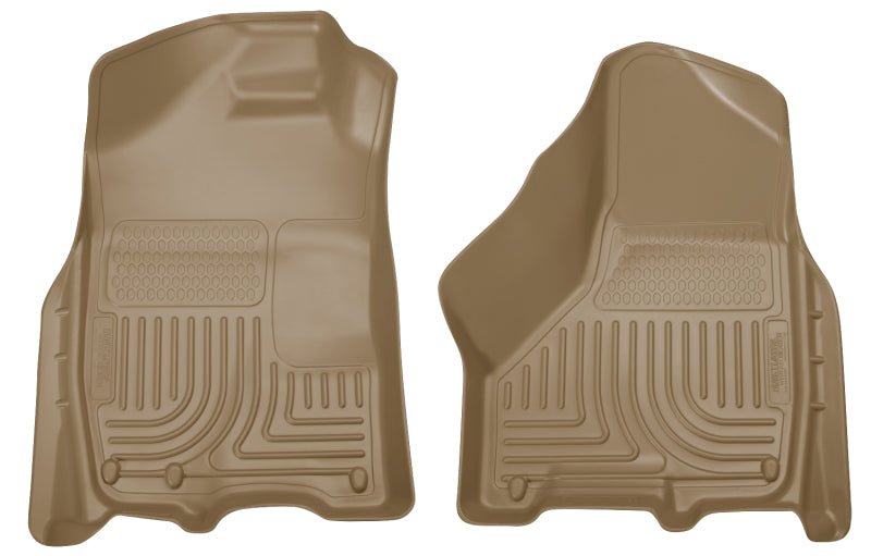 Husky Liners - Husky Liners 09 - 10 Dodge Ram 1500/2500/3500 WeatherBeater Front Row Tan Floor Liners - Demon Performance