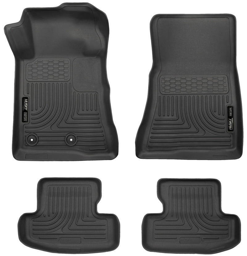 Husky Liners - Husky Liners 15 - 22 Ford Mustang WeatherBeater Black Front & Second Seat Floor Liner - Demon Performance