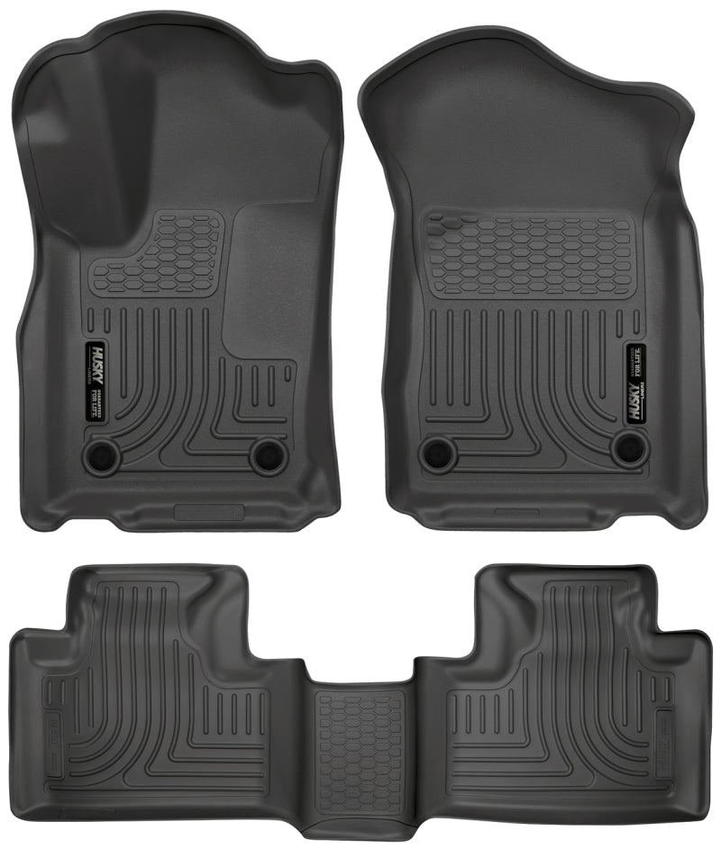 Husky Liners - Husky Liners 16 - 22 Dodge Durango Weatherbeater Black Front & 2nd Seat Floor Liners - Demon Performance