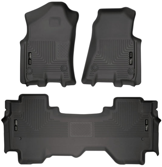 Husky Liners - Husky Liners 19 Dodge Ram 1500 Quad Cab Weatherbeater Black Front & 2nd Seat Floor Liners - Demon Performance