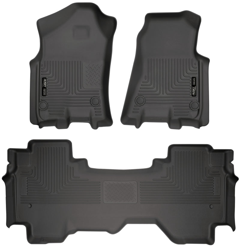 Husky Liners - Husky Liners 19 Dodge Ram 1500 Quad Cab Weatherbeater Black Front & 2nd Seat Floor Liners - Demon Performance