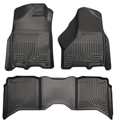 Husky Liners - Husky Liners 2012 Dodge Ram 1500/2500 Crew Cab WeatherBeater Combo Black Floor Liners - Demon Performance