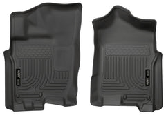 Husky Liners - Husky Liners 2016 Nissan Titan XD Crew Cab WeatherBeater Front Row Black Floor Liners - Demon Performance