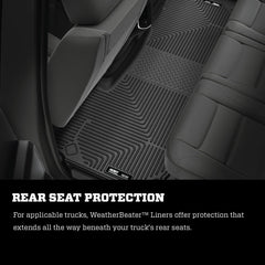 Husky Liners - Husky Liners 2019+ Dodge Ram 1500 Quad Cab WeatherBeater 2nd Seat Black Floor Liners - Demon Performance