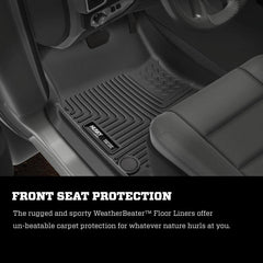 Husky Liners - Husky Liners 2019 Ram 1500 CC WeatherBeater 2nd Seat Floor Liners Black (W/O Factory Storage Box) - Demon Performance
