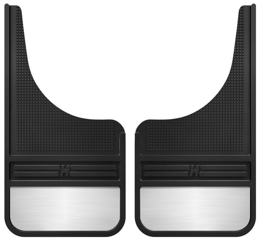 Husky Liners - Husky Liners Universal 12in Wide Black Rubber Front Mud Flaps w/ Weight - Demon Performance