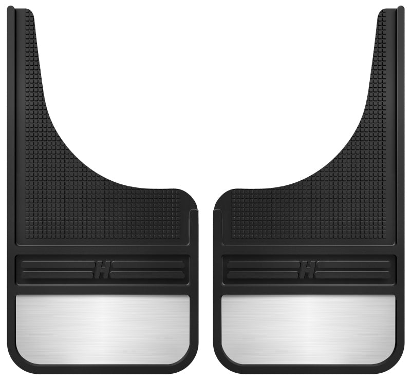 Husky Liners - Husky Liners Universal 12in Wide Black Rubber Front Mud Flaps w/ Weight - Demon Performance