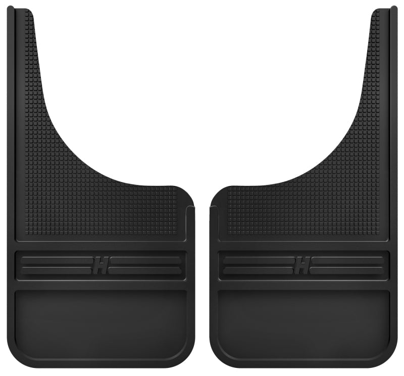 Husky Liners - Husky Liners Universal 12in Wide Black Rubber Front Mud Flaps w/o Weight - Demon Performance