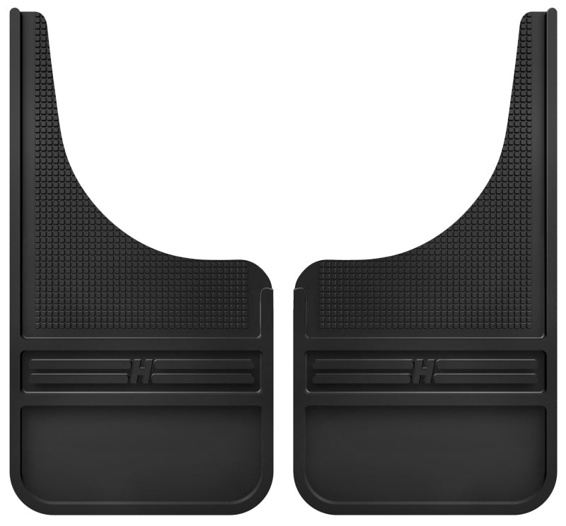 Husky Liners - Husky Liners Universal 12in Wide Black Rubber Front Mud Flaps w/o Weight - Demon Performance