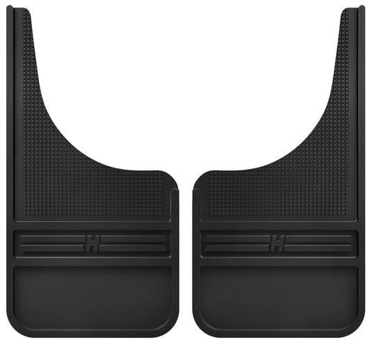 Husky Liners - Husky Liners Universal 12in Wide Black Rubber Front Mud Flaps w/o Weight - Demon Performance