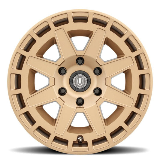 ICON - ICON Compass 17x8.5 5x5 -6mm Offset 4.5in BS Satin Brass Wheel - Demon Performance