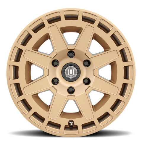 ICON - ICON Compass 17x8.5 5x5 -6mm Offset 4.5in BS Satin Brass Wheel - Demon Performance