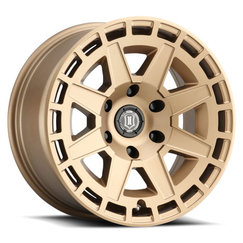 ICON - ICON Compass 17x8.5 5x5 -6mm Offset 4.5in BS Satin Brass Wheel - Demon Performance