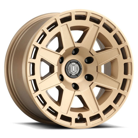 ICON - ICON Compass 17x8.5 5x5 -6mm Offset 4.5in BS Satin Brass Wheel - Demon Performance