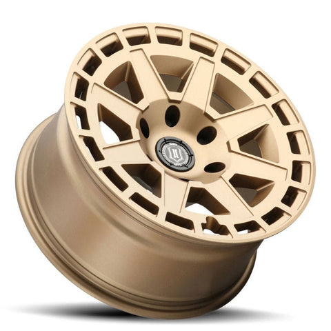 ICON - ICON Compass 17x8.5 5x5 -6mm Offset 4.5in BS Satin Brass Wheel - Demon Performance