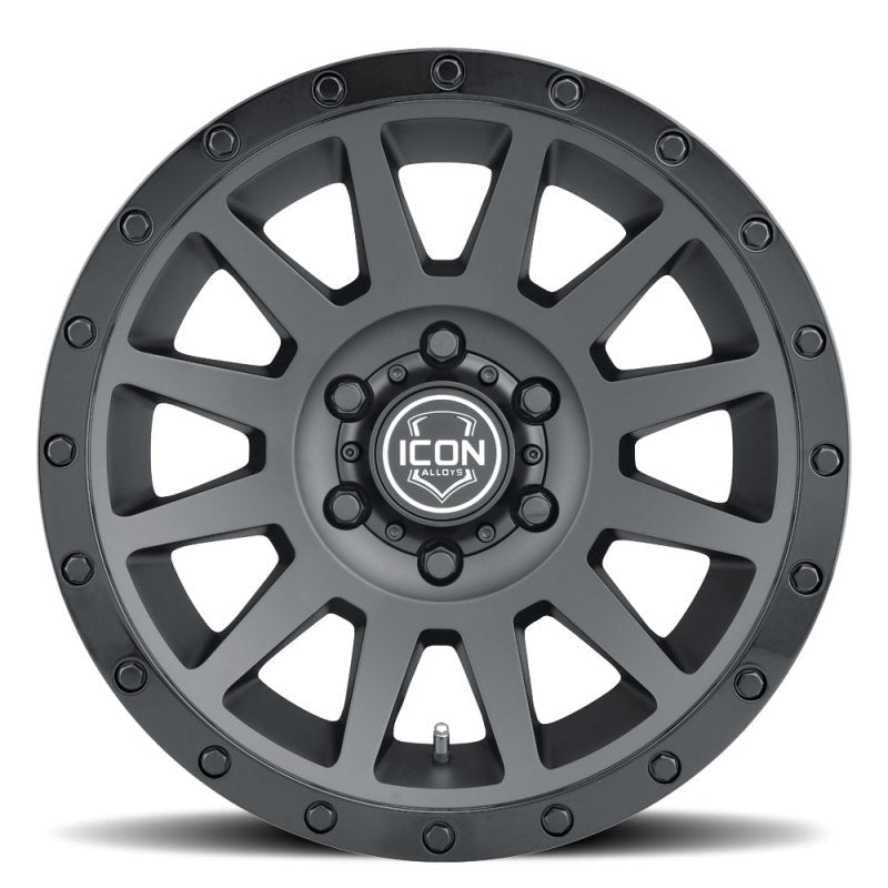 ICON - ICON Compression 17x8.5 6x5.5 0mm Offset 4.75in BS 106.1mm Bore Double Black Wheel - Demon Performance