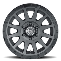 ICON - ICON Compression 17x8.5 6x5.5 0mm Offset 4.75in BS 106.1mm Bore Double Black Wheel - Demon Performance