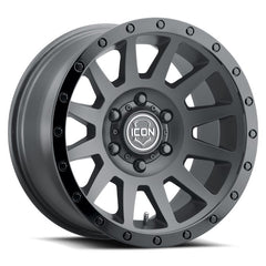 ICON - ICON Compression 17x8.5 6x5.5 0mm Offset 4.75in BS 106.1mm Bore Double Black Wheel - Demon Performance