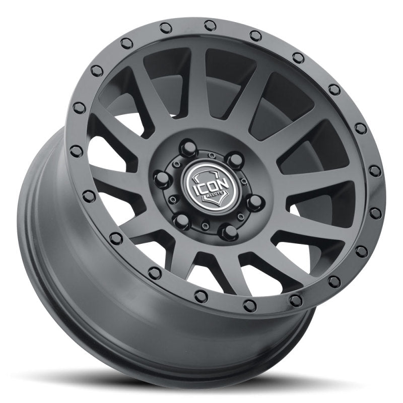 ICON - ICON Compression 17x8.5 6x5.5 0mm Offset 4.75in BS 106.1mm Bore Double Black Wheel - Demon Performance