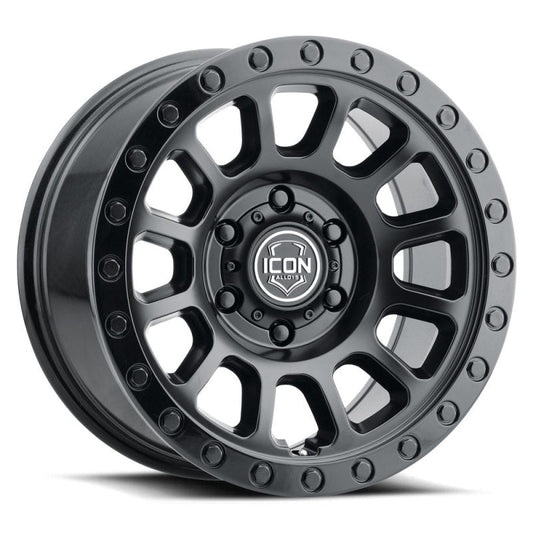 ICON - ICON Hulse 17 X 8.5 6 X 5.5 0mm Offset 4.75in BS Double Black - Demon Performance