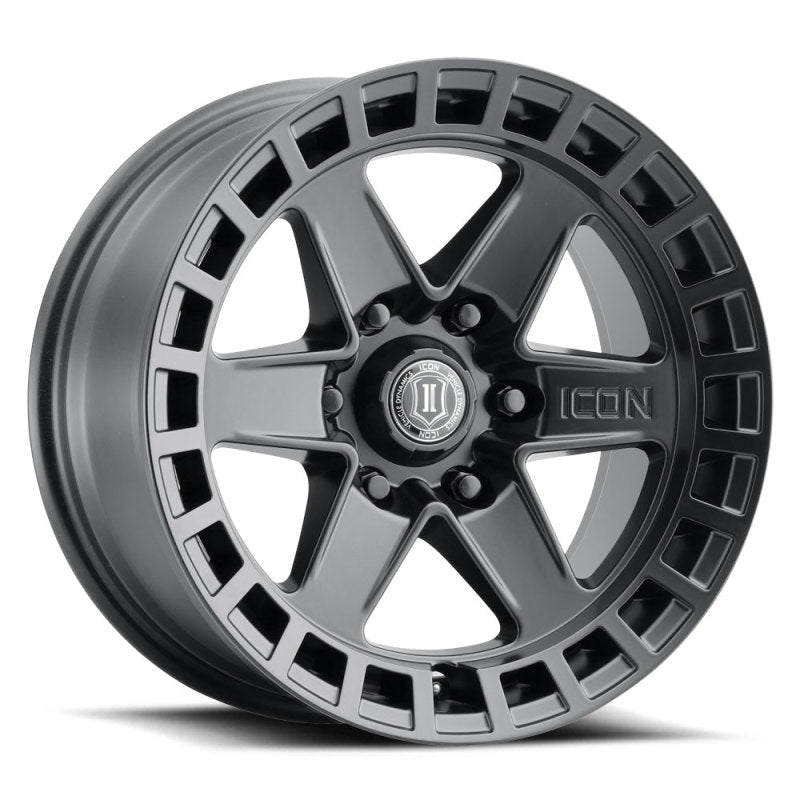 ICON - ICON Raider 17x8.5 6x5.5 0mm Offset 4.75in BS Satin Black Wheel - Demon Performance