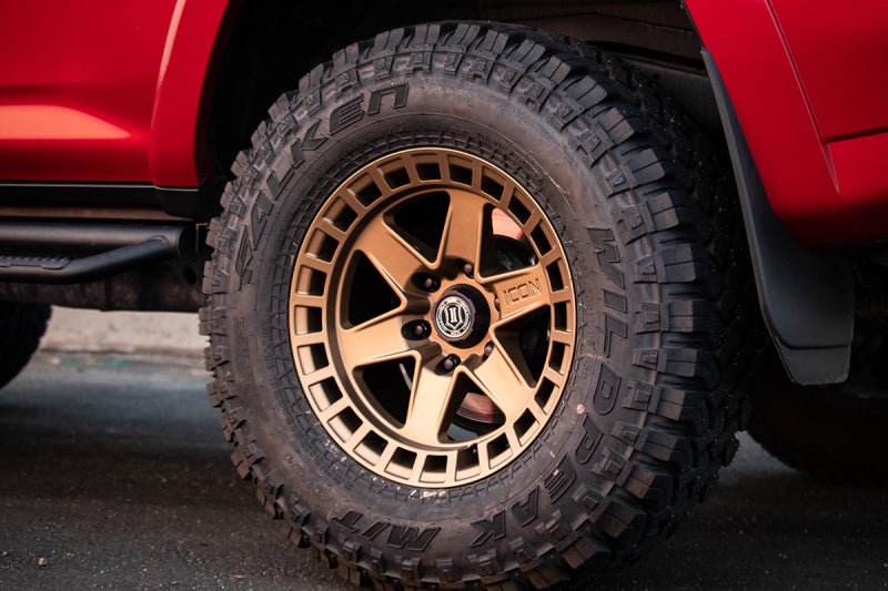 ICON - ICON Raider 17x8.5 6x5.5 0mm Offset 4.75in BS Satin Brass Wheel - Demon Performance