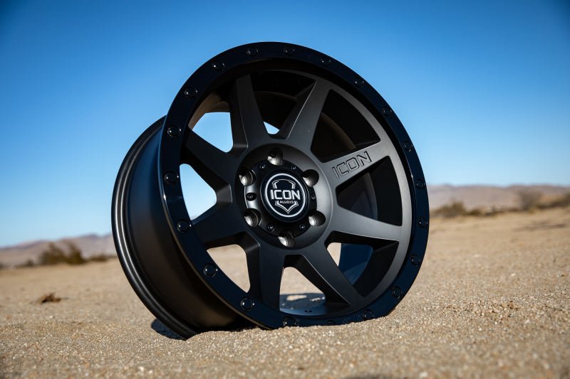 ICON - ICON Rebound 17x8.5 6x5.5 0mm Offset 4.75in BS 106.1mm Bore Double Black Wheel - Demon Performance