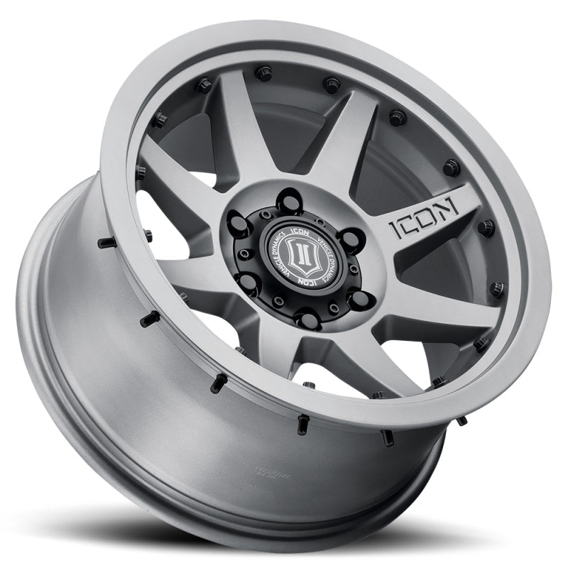 ICON - ICON Rebound Pro 17x8.5 5x5 -6mm Offset 4.5in BS 71.5mm Bore Titanium Wheel - Demon Performance