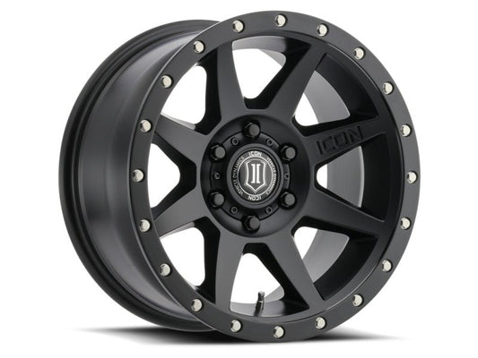 ICON - ICON Rebound Pro 17x8.5 6x5.5 0mm Offset 4.75in BS 106.1mm Bore Satin Black Wheel - Demon Performance