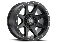 ICON - ICON Rebound Pro 17x8.5 6x5.5 0mm Offset 4.75in BS 106.1mm Bore Satin Black Wheel - Demon Performance