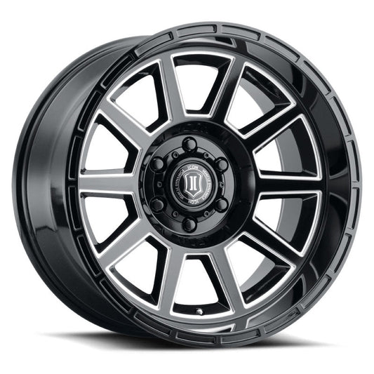 ICON - ICON Recoil 20x10 6x5.5 - 24mm Offset 4.5in BS Gloss Black Milled Spokes Wheel - Demon Performance
