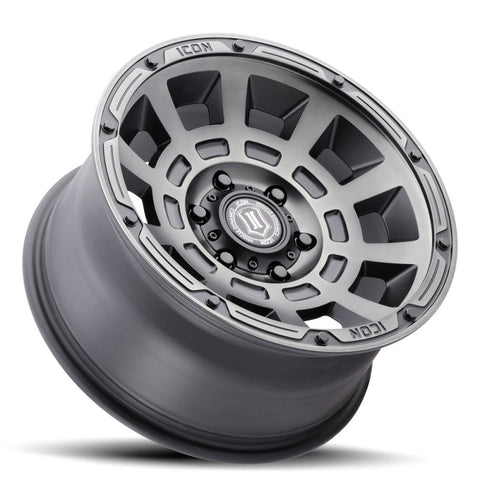 ICON - ICON Thrust 17x8.5 5x5 -6mm Offset 4.5in BS Smoked Satin Black Tint Wheel - Demon Performance
