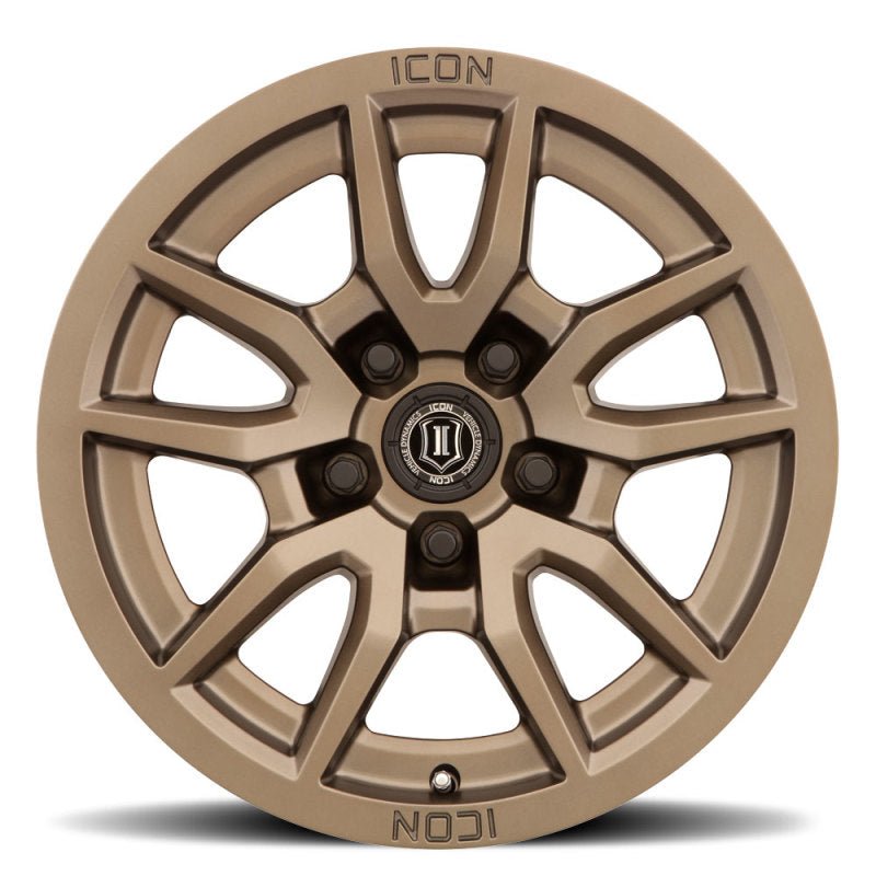 ICON - ICON Vector 5 17x8.5 5x5 -6mm Offset 4.5in BS 71.5mm Bore Bronze Wheel - Demon Performance