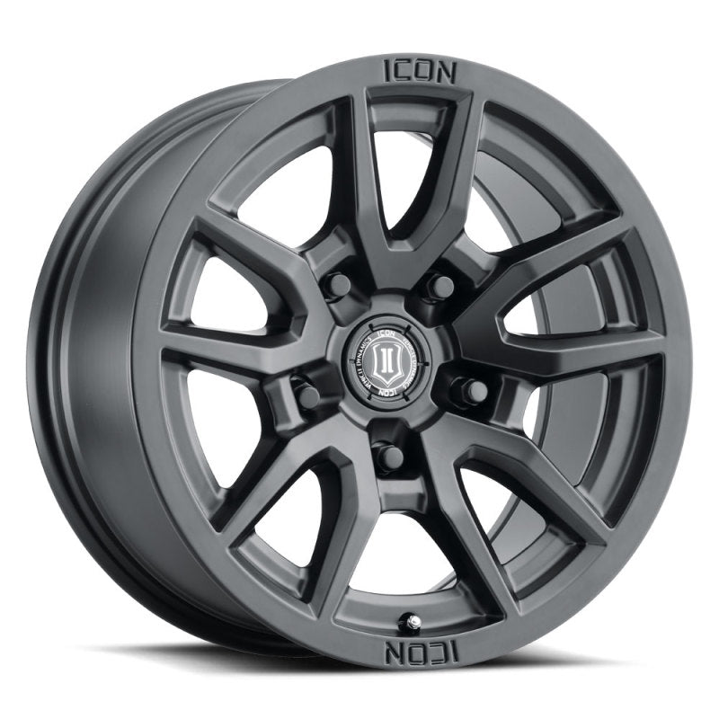 ICON - ICON Vector 5 17x8.5 5x5 -6mm Offset 4.5in BS 71.5mm Bore Satin Black Wheel - Demon Performance
