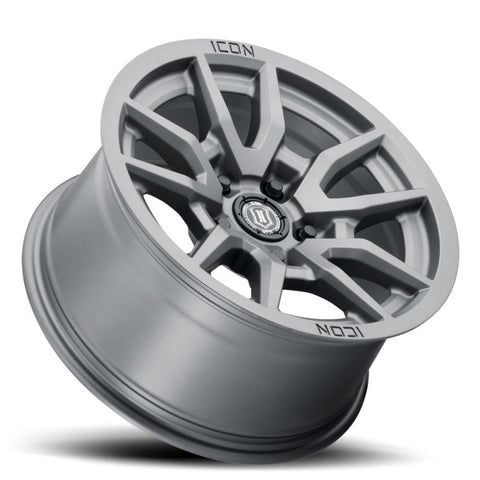 ICON - ICON Vector 5 17x8.5 5x5 -6mm Offset 4.5in BS 71.5mm Bore Titanium Wheel - Demon Performance